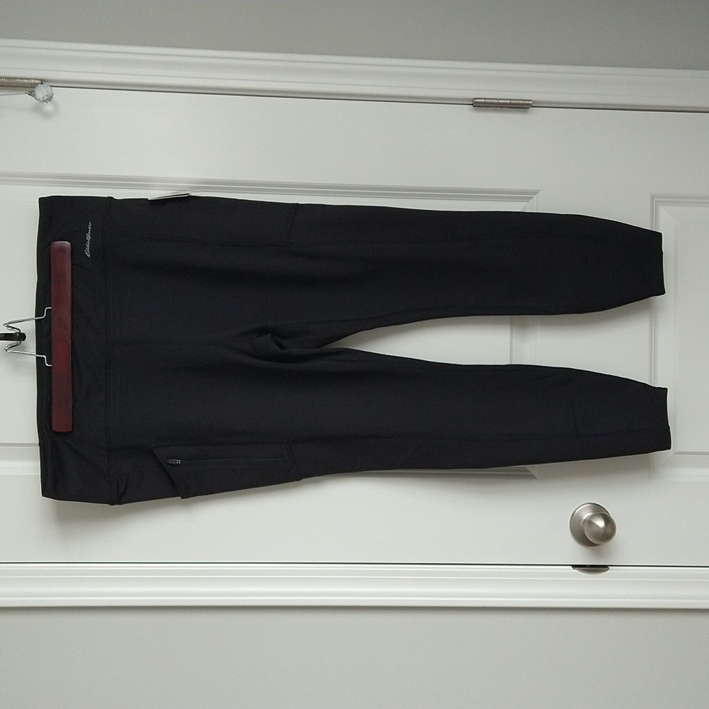 💎Eddie Bauer Cropped Athletic Black Pants XL 💎 - Picture 9 of 11